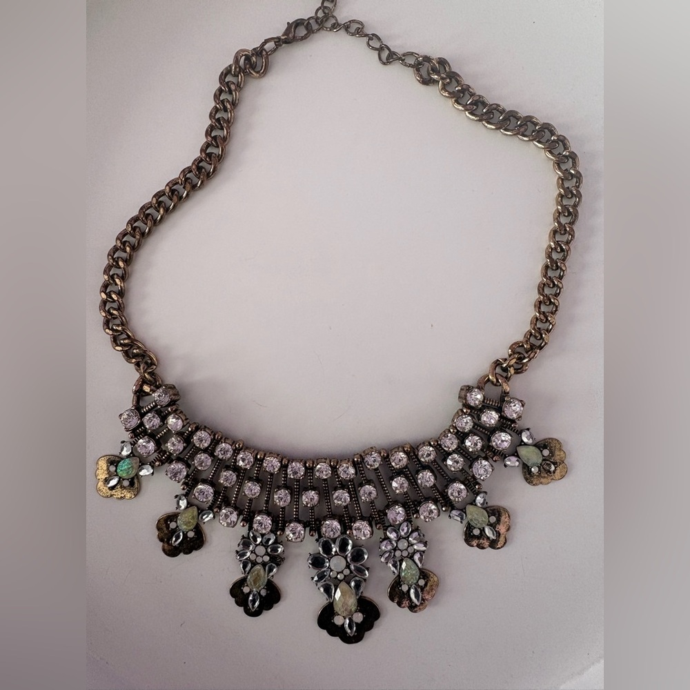 Gold and Silver Statement Necklace